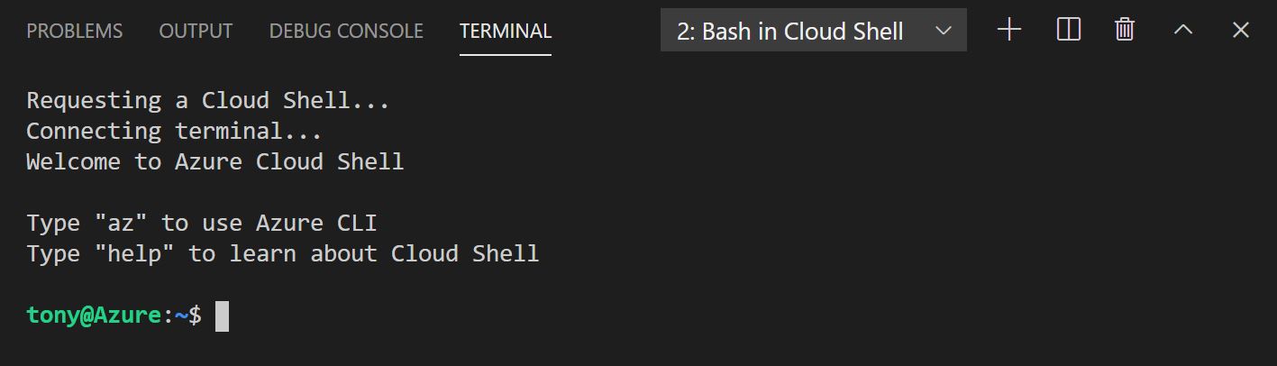 Azure in a Cloud Shell